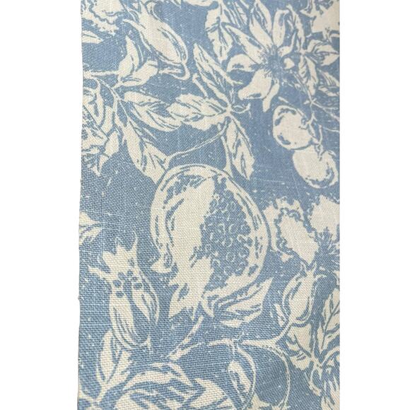 2 yds St. Leger & Viney *Flowering Pomagranite* Linen Upholstery Fabric | Blue - Picture 10 of 16